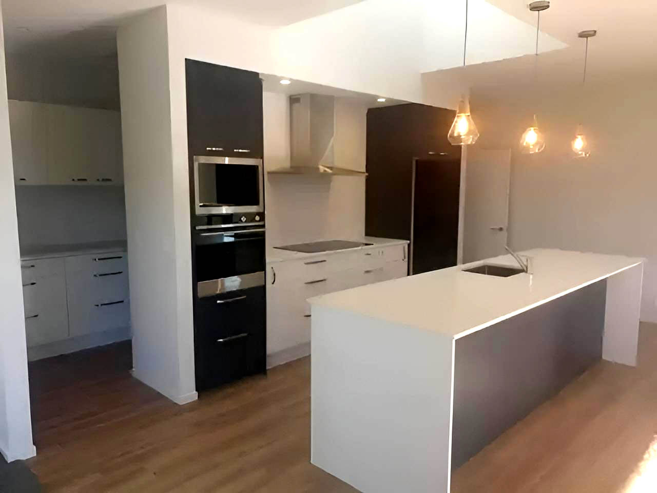 Kitchen facelift with new cabinet doors and benchtop in Christchurch